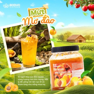 Mứt Pha Chế Boduo Signature Mơ Đào 900g