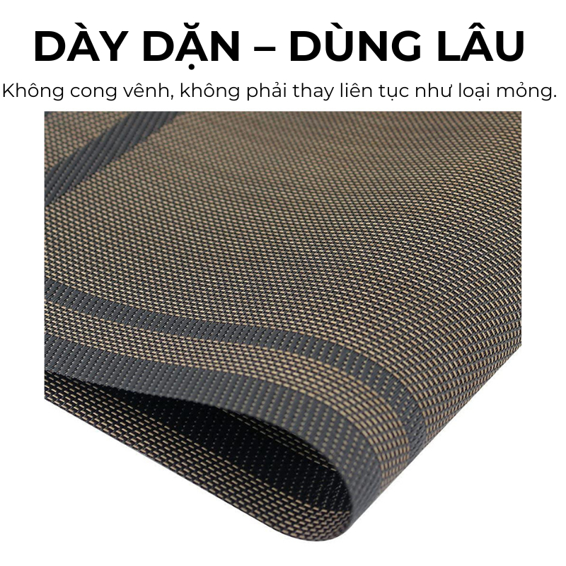 Tấm Lót Bàn Ăn PVC Sợi Dệt Dày KOOBEE – Chống Dầu Mỡ, Dễ Lau, Không Thấm Nước, Dùng Cho Gia Đình Và Quán Ăn | 372