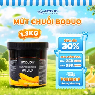 Mứt Chuối Boduo 1,3kg - Mứt Pha Chế Hương Chuối