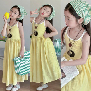 ĐẦM MAXI 2 DÂY VIBE ĐI BIỂN, CHUẨN STYLE HÀN CHO BÉ 9-40KG | AnhMy Baby
