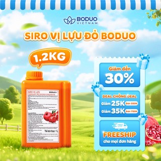 Siro Pha Chế Boduo Hương Lựu 1,2kg