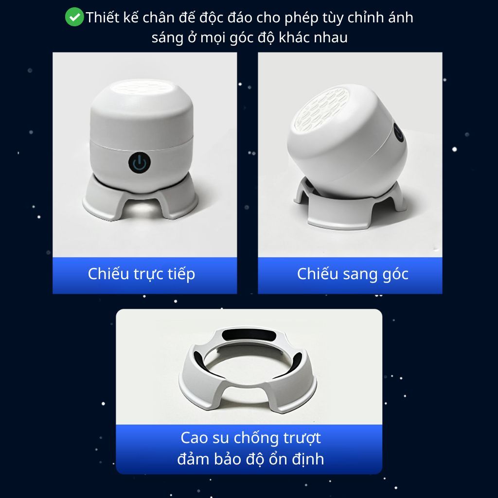 Đèn chiếu 3d tạo hiệu ứng động độ nét cao, Đèn Led xoay tự động 360 độ đầy màu sắc chiếu bông tuyết, đại dương huyền ảo.