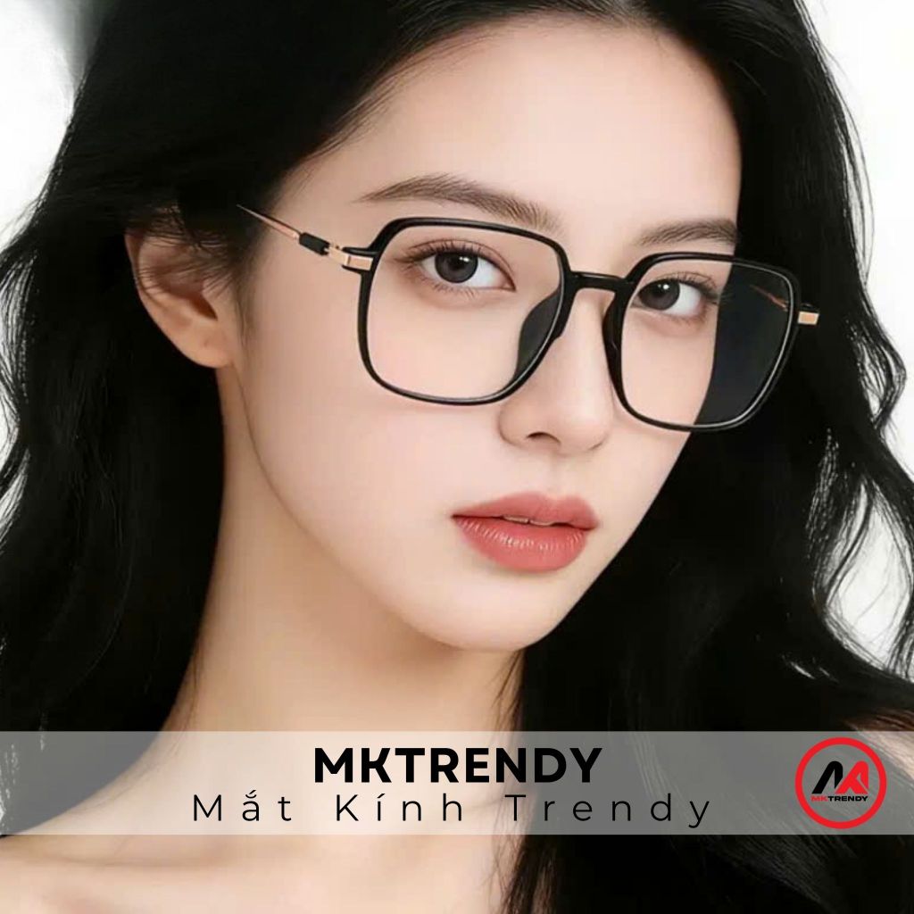 [Live x MKTRENDY] Kính đổi màu gọng vuông X14 gọng kim loại chống ánh sáng xanh chống tia UV