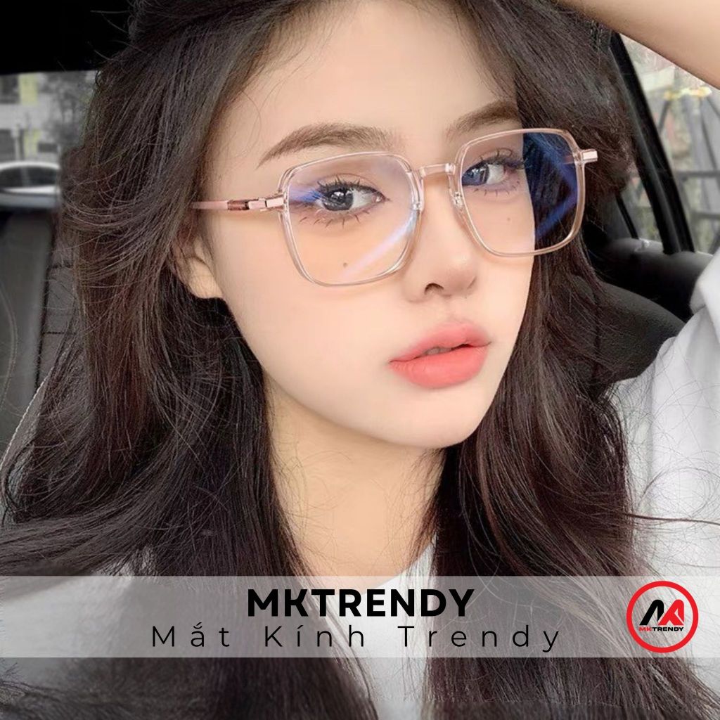 [Live x MKTRENDY] Kính đổi màu gọng vuông X14 gọng kim loại chống ánh sáng xanh chống tia UV