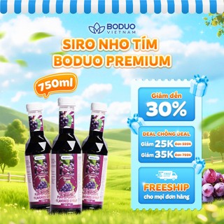 Siro Pha Chế Boduo Premium Nho Tím 750ml