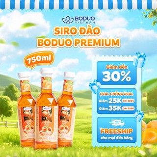 Siro Pha Chế Boduo Premium Hương Đào 750ML