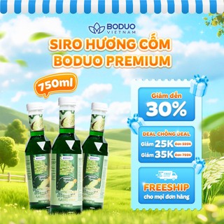 Siro Pha Chế Boduo Premium Cốm Xanh 750ML