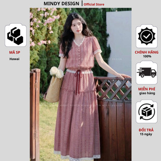 Hawaii Set - Váy thiết kế nữ dáng dài mùa hè linen mát thấm hút mồ hôi Thiết kế cao cấp Mindy Design