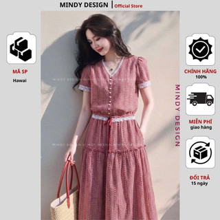 Hawaii Set - Váy thiết kế nữ dáng dài mùa hè linen mát thấm hút mồ hôi Thiết kế cao cấp Mindy Design