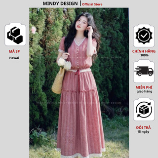 Hawaii Set - Váy thiết kế nữ dáng dài mùa hè linen mát thấm hút mồ hôi Thiết kế cao cấp Mindy Design