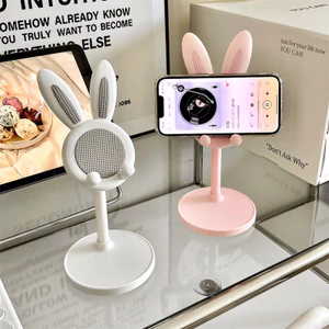 Giá Đỡ Điện Thoại Ipad Hình Tai Thỏ Cute Dễ Thương Cây Kê Cây Đựng Điện Thoại Để Bàn Màu Pastel