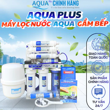 Máy lọc nước RO không vỏ tủ AQUA PLUS 4 8 9 10 cấp lọc, lắp gầm bếp chính hãng AQUA