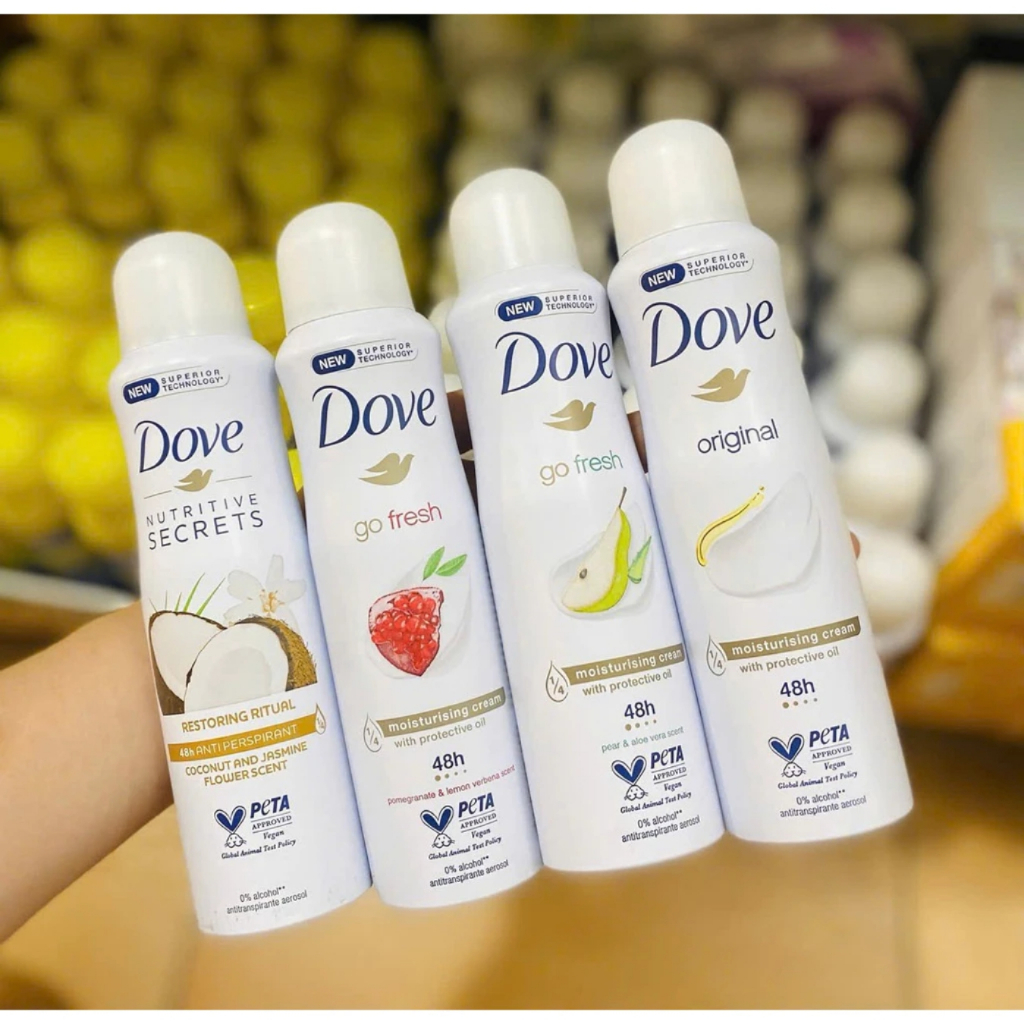 Xịt Khử Mùi Vùng Nách Dove Advanced Care Dry Spray Antiperspirant Deodorant 150g, Giúp Nách Khô Thoáng Lên đến 48h