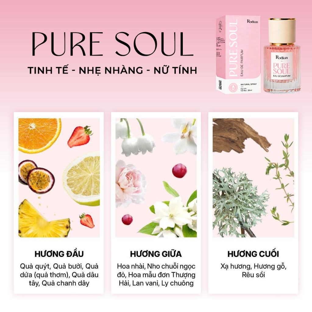 [Combo 4 Chai] Nước Hoa Nữ Mini Rodian 10ml, Mùi Hương Ngọt Ngào, Lưu Hương Lâu