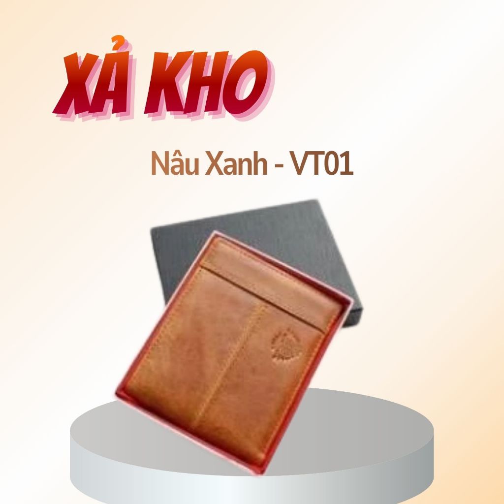 Ví Da Nam Da Thật VT01, Bóp Tiền Nam Dáng Ngang Cao Cấp Chính Hãng,Nhiều Ngăn Đựng Tiền, Có Khóa Kéo