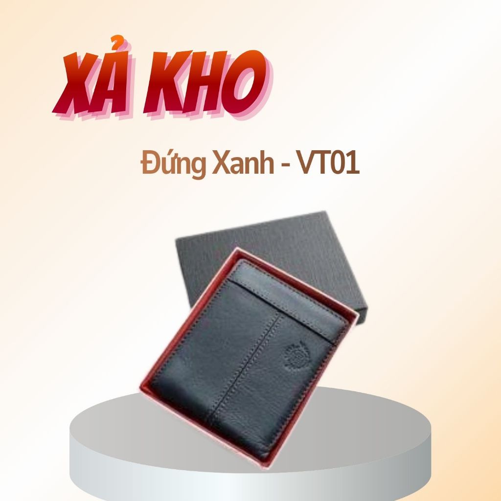 Ví Da Nam Da Thật VT01, Bóp Tiền Nam Dáng Ngang Cao Cấp Chính Hãng,Nhiều Ngăn Đựng Tiền, Có Khóa Kéo