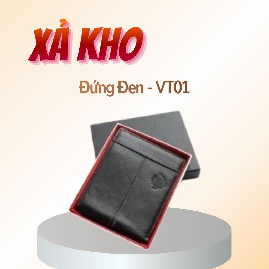 Ví Da Nam Da Thật VT01, Bóp Tiền Nam Dáng Ngang Cao Cấp Chính Hãng,Nhiều Ngăn Đựng Tiền, Có Khóa Kéo