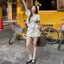 Áo babydoll LORIE phối dây cột hoa nổi AO830