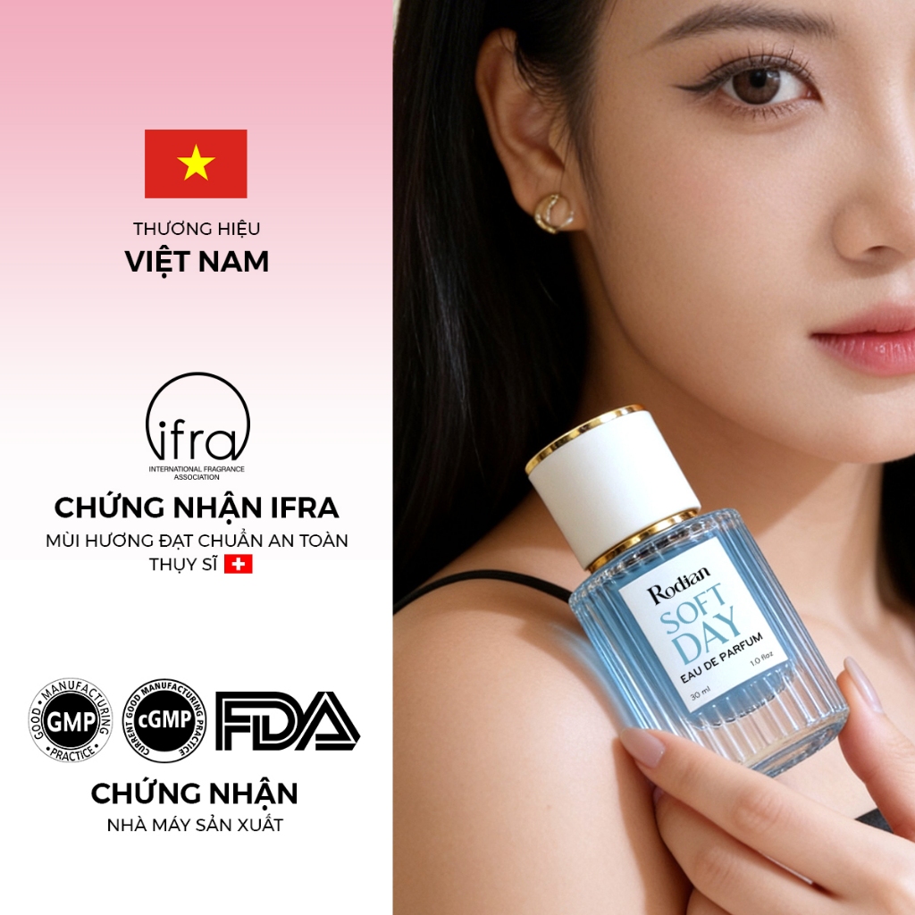 Nước Hoa Nữ Rodian Soft Day 10ml, Lưu Hương Đến 8h