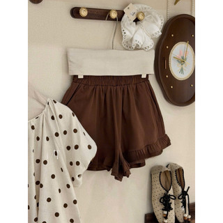 •𝙆𝙞𝙣𝙜𝙨𝙝𝙤𝙥𝙗𝙚𝙖𝙪𝙩𝙮•Set Áo Châm Bi Mix Quần Nâu Bèo L1