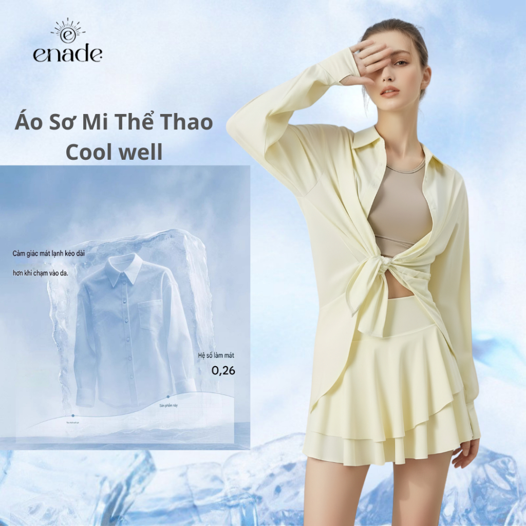 Áo Sơ Mi Thể Thao Đi Tập,Đi Biển,Lái Xe-Công nghệ Dệt Cool Well,Mềm Mịn,Co giãn và Mát Lạnh