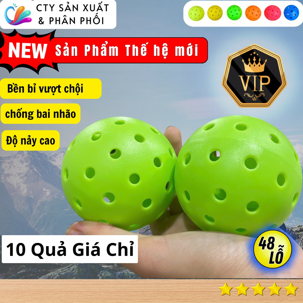 Bóng Tập PICKLEBALL, 40 vs 48 Lỗ, Peacock Sport