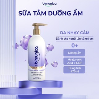 Sữa Tắm Dưỡng Ẩm Hyaluronic Bimunica Skin Beauty 470ml – Cho Da Khô Nhạy Cảm, Làm Sạch Dịu Nhẹ