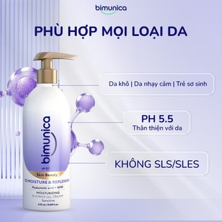 Sữa Tắm Dưỡng Ẩm Hyaluronic Bimunica Skin Beauty 470ml – Cho Da Khô Nhạy Cảm, Làm Sạch Dịu Nhẹ