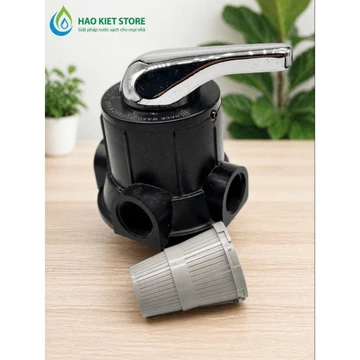Van 3 ngã dùng cho cột lọc thô Composite, Inox (kèm lưới van)