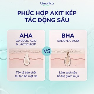 Sữa Tắm Ngừa Mụn AHA BHA Bimunica Skin Beauty 470ml Cho Da Dầu Mụn, Làm Sạch Dịu Nhẹ, Hỗ Trợ Giảm Mụn Cơ Thể