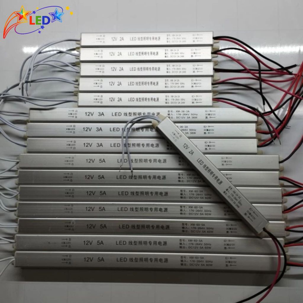 Nguồn Đũa 12V Siêu Mỏng 2A/3A/5A Công Suất 24W/36W/60W Chống Quá Tải