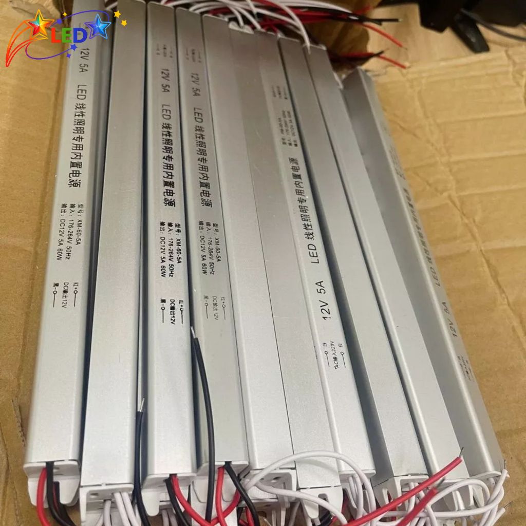 Nguồn Đũa 12V Siêu Mỏng 2A/3A/5A Công Suất 24W/36W/60W Chống Quá Tải