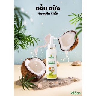 Dầu Dừa Nguyên Chất ép lạnh 300ml - Hoa Nén - Dưỡng da, dưỡng tóc, dầu nền massage