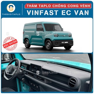 [Vinfast EC VAN] Thảm taplo oto da Nano Blockers UV, 3D Flare, Nhung lông tuyết viền Ziczac chống cong vênh-Thegioitaplo