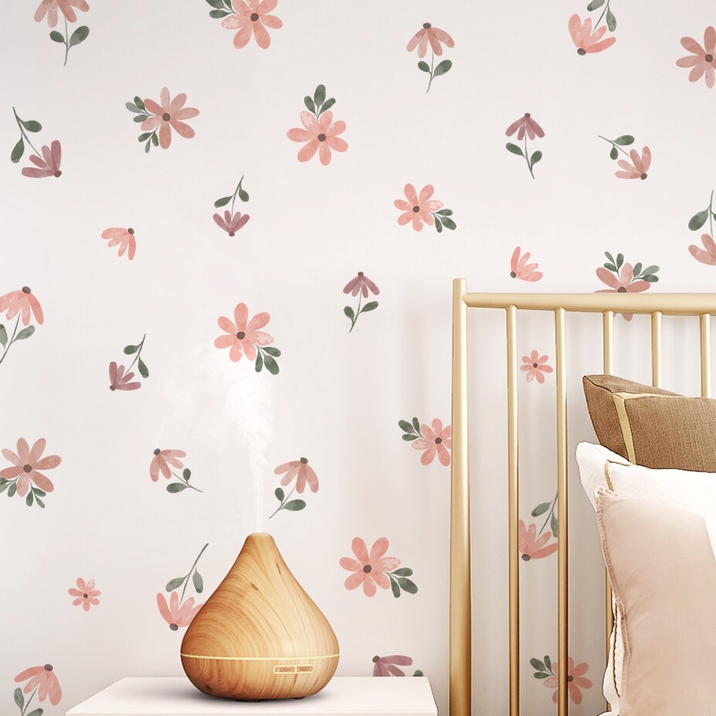 Sticker Decal Dán Tường Mẫu Hoa Nhí 3 Có Keo Sẵn - Trang Trí Cửa Kính - Decor Quán Cafe - Phòng Ngủ