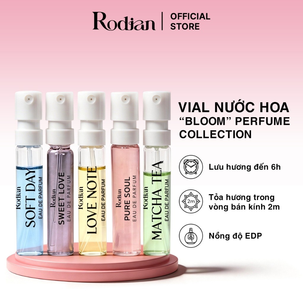 [Quà tặng không bán] Nước Hoa Nữ Rodian 1,5ml, Hương Thơm Ngọt Ngào Quyến Rũ