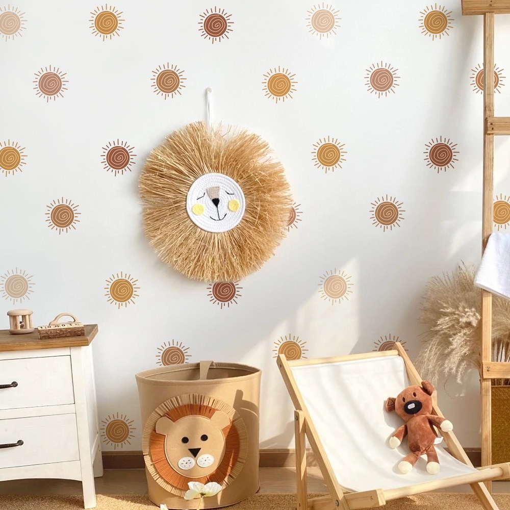 Sticker Decal Dán Tường Mặt Trời Nhỏ Có Keo Sẵn - Trang Trí Cửa Kính - Decor Quán Cafe - Phòng Ngủ