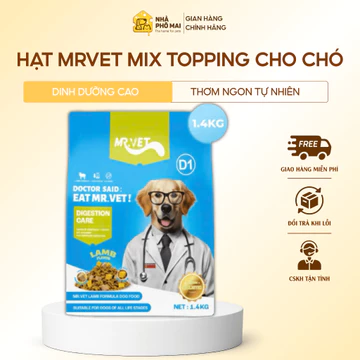 Thức Ăn Cho Chó MR Vet Mix Topping Hạt Cho Chó Bổ Sung Dinh Dưỡng Đồ Ăn Cho Chó Trưởng Thành 1.4KG