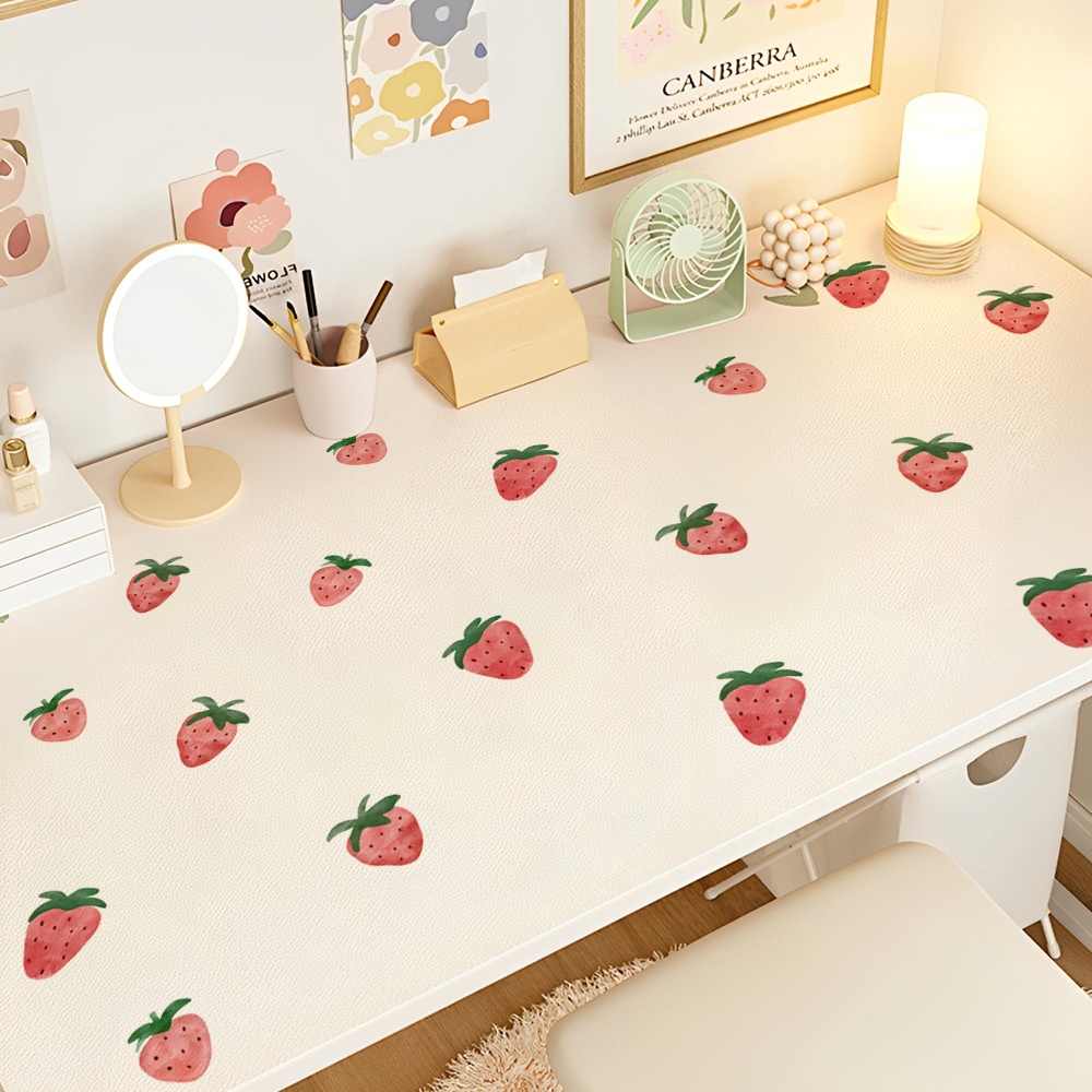 Sticker Decal Dán Tường Quả Dâu Tây Có Keo Sẵn - Trang Trí Cửa Kính - Decor Quán Cafe - Phòng Ngủ