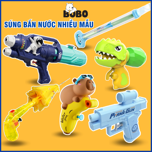 Đồ Chơi Súng Bắn Nước Cỡ Lớn, Máy Phun Nước 500ml BoBo Store Chất Liệu Nhưa ABS Đồ Chơi Đi Biển