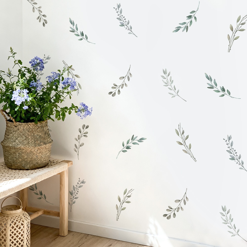 Sticker Decal Dán Tường Mẫu Lá Cây 1 Có Keo Sẵn - Trang Trí Cửa Kính - Decor Quán Cafe - Phòng Ngủ