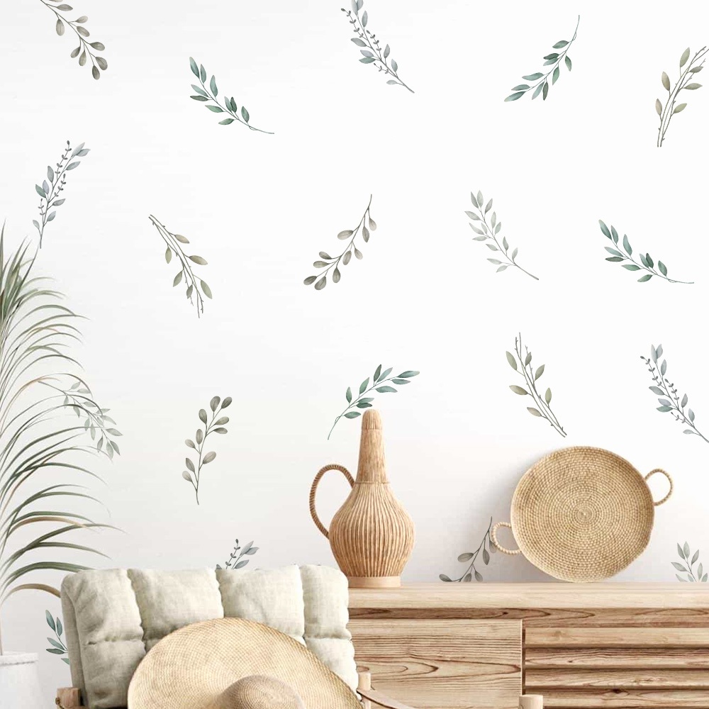 Sticker Decal Dán Tường Mẫu Lá Cây 1 Có Keo Sẵn - Trang Trí Cửa Kính - Decor Quán Cafe - Phòng Ngủ