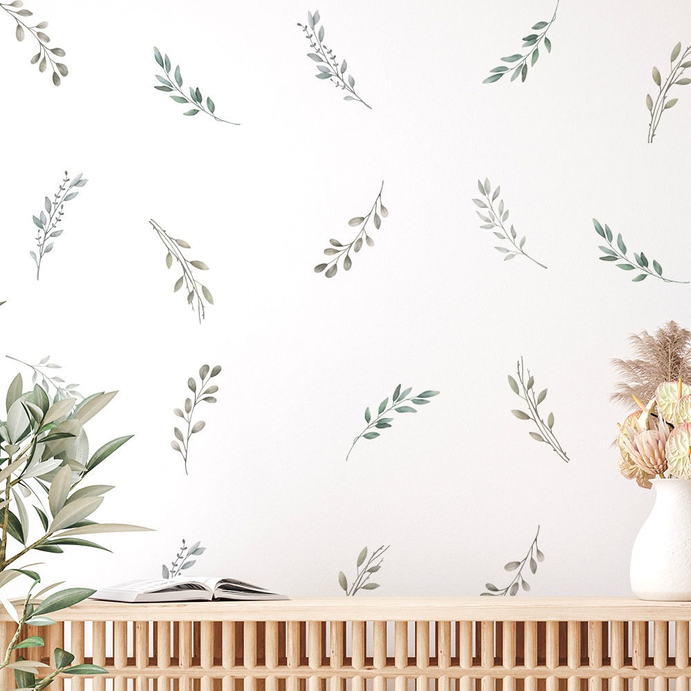 Sticker Decal Dán Tường Mẫu Lá Cây 1 Có Keo Sẵn - Trang Trí Cửa Kính - Decor Quán Cafe - Phòng Ngủ
