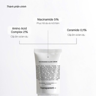 Kem Dưỡng Giúp Làm Sáng Da Và Chống Lão Hóa Transparent Lab Niacinamide Glow Cream