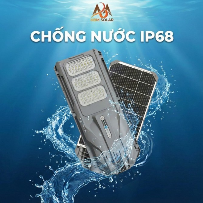 [800W] Đèn Năng Lượng Mặt Trời Tấm Pin Liền, Chiếu Sáng Đường Đi, Sân Vườn, Hè Phố, Chống Nước IP68, Nhựa ABS ABM SOLAR