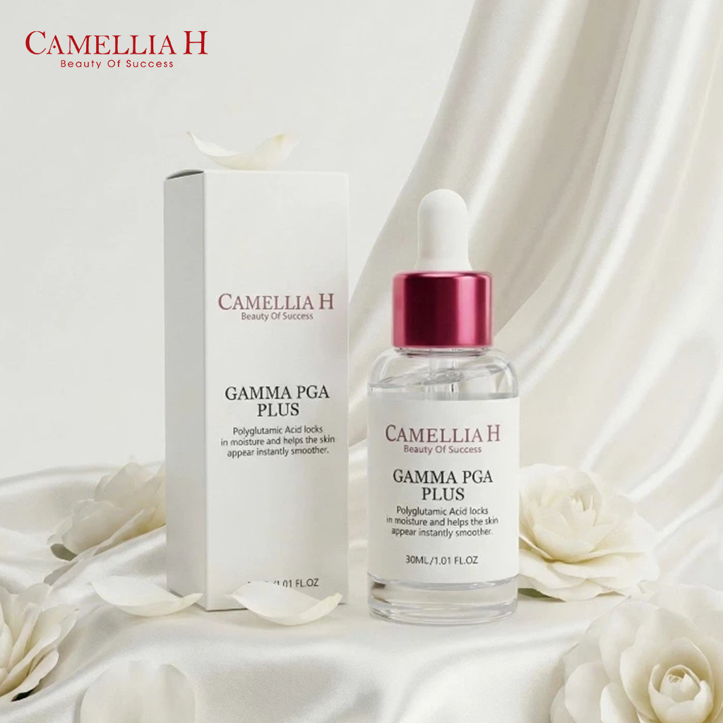 Serum dưỡng ẩm Camellia H Gamma PGA cấp nước tức thì da căng mướt phục hồi da khô thiếu ẩm
