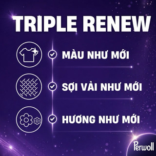 Nước giặt Perwoll trắng Renew – Giữ trắng sáng, chống xỉn màu, mềm vải, thơm lâu chuẩn Đức