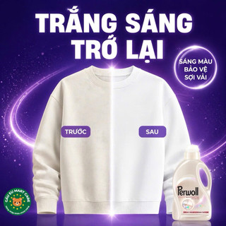 Nước giặt Perwoll trắng Renew – Giữ trắng sáng, chống xỉn màu, mềm vải, thơm lâu chuẩn Đức