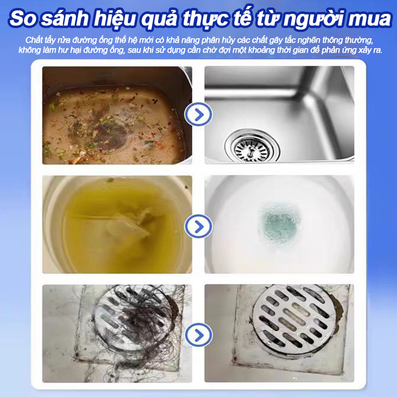 【Nhật Bản】Gói bột thông tắc ống dạng bọt, Bột thông cống cao cấp, Công nghệ Nhật Bản，khử mùi hôi - Tiết kiệm, hiệu quả