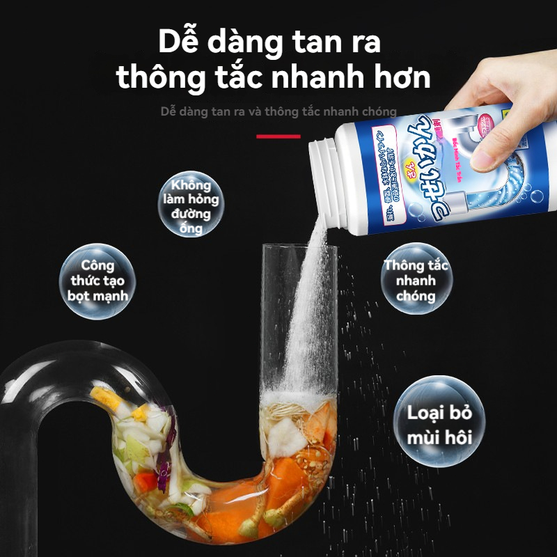 【Nhật Bản】Gói bột thông tắc ống dạng bọt, Bột thông cống cao cấp, Công nghệ Nhật Bản，khử mùi hôi - Tiết kiệm, hiệu quả